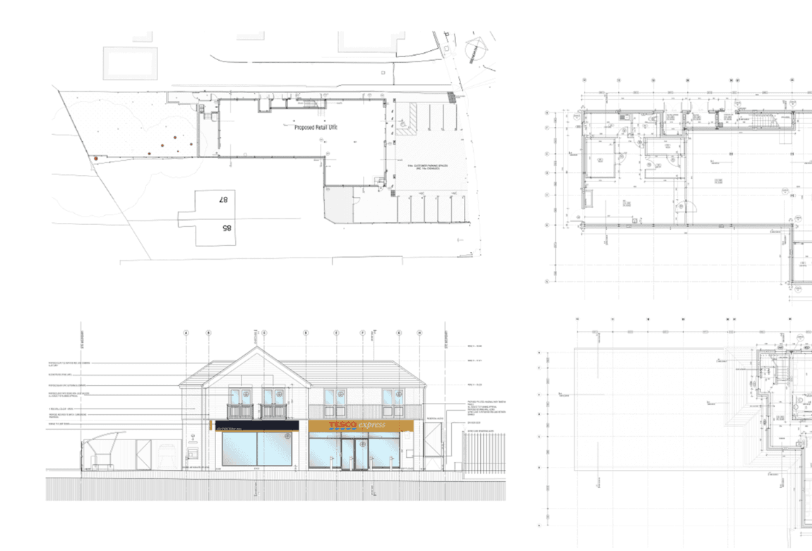 Planning & elevations — anonymised drawing sample, Krain Studio